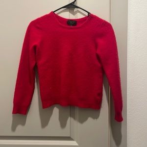 Red Fuzzy Sweater/Long Sleeve Tee